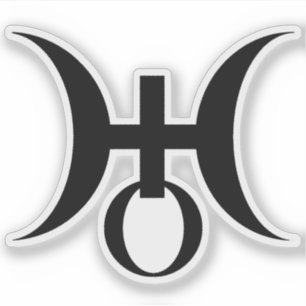 Planet Uranus Symbol (black)