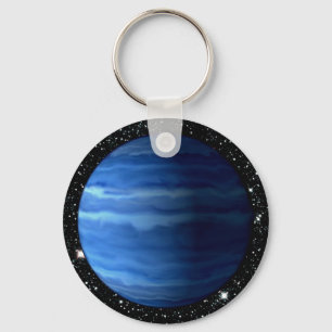PLANET URANUS v.2 star background (solar system) ~ Key Ring