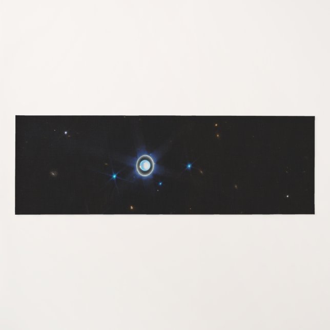 Planet Uranus with Rings and Moons JWST Image Yoga Mat (Front (Horizontal))