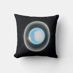 Planet Uranus with Rings JWST Image Cushion