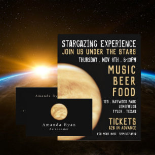 Planet Venus, Astronomy Business Card