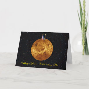 Planet Venus Birthday Card