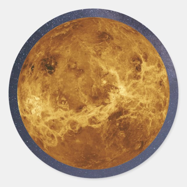 Planet Venus Classic Round Sticker (Front)