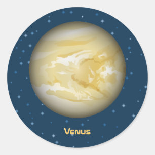 Planet Venus Classic Round Sticker