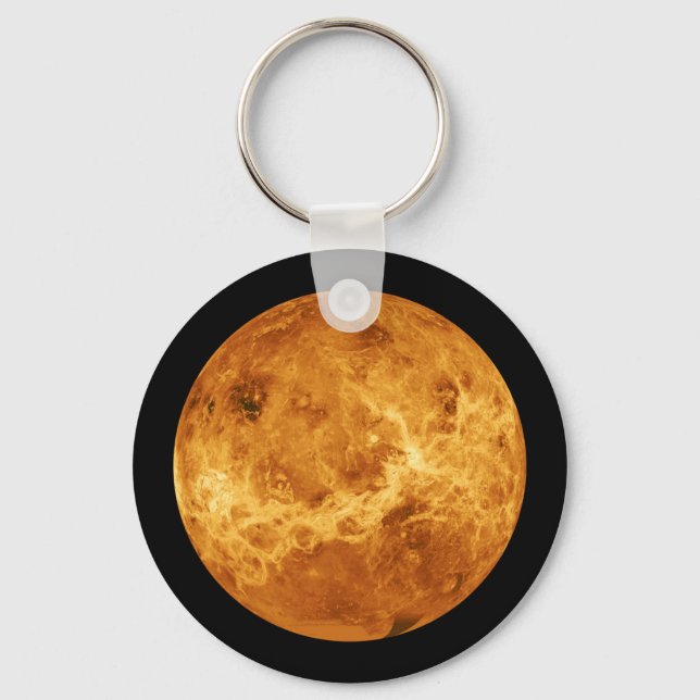 Planet Venus from Outer Space Key Ring (Front)