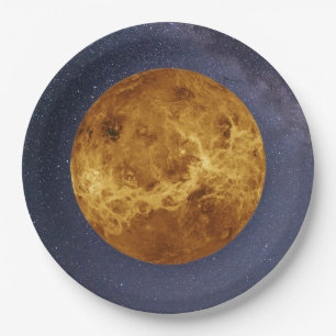 Planet Venus Paper Plate