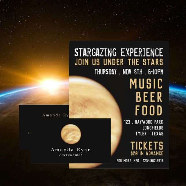 Planet Venus, Planetarium Event Advertising Flyer (Creator Uploaded)