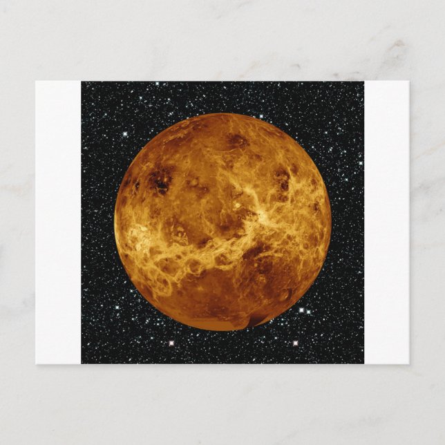 PLANET VENUS radar view star background ~ Postcard (Front)