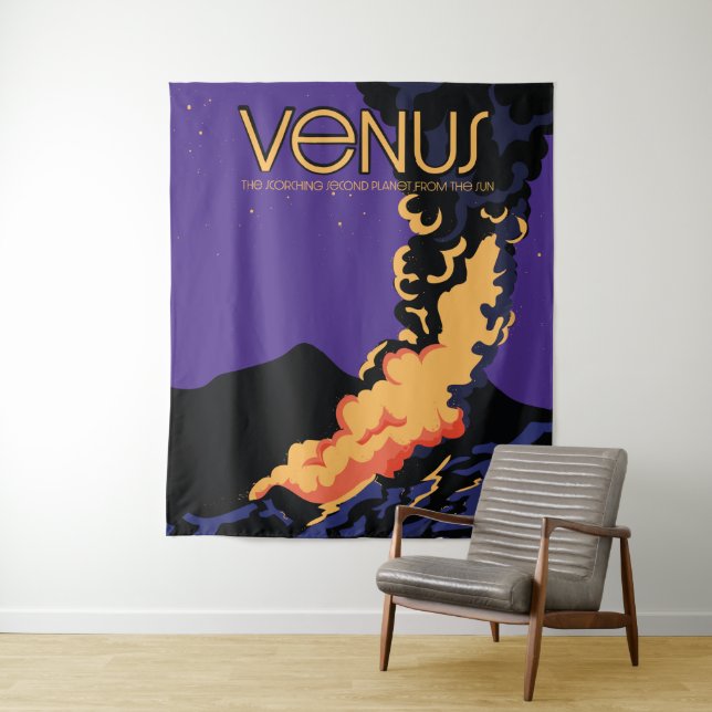 Planet Venus space art Photo Print Tapestry (In Situ)