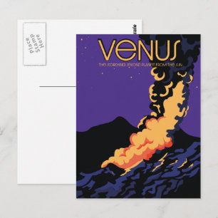 Planet Venus space art Postcard