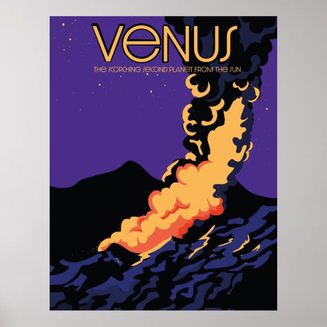 Planet Venus space art Two-Tone Coffee Mug Poster (Front)