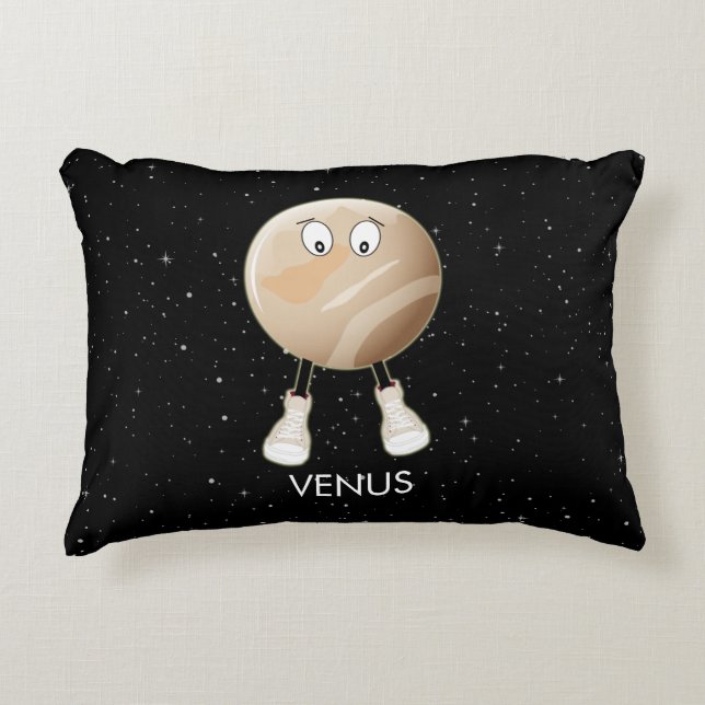 Planet Venus & Stars Decorative Cushion (Front)