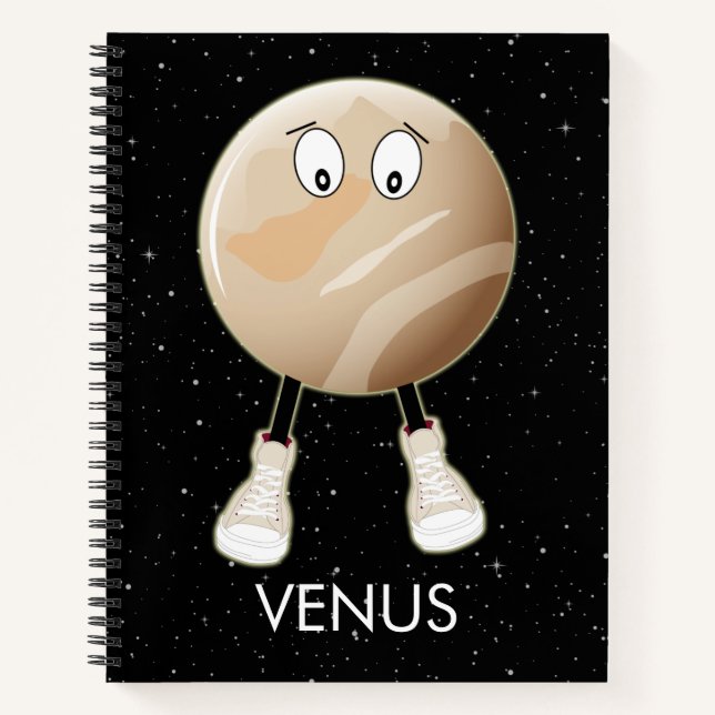 Planet Venus & Stars Notebook (Front)