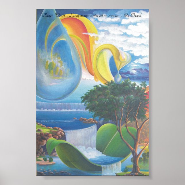 PLANET WATER - Leomariano artist Poster (Front)