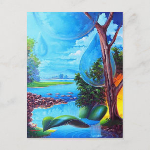 PLANETA  ÁGUA - Leomariano artista plastico Postcard