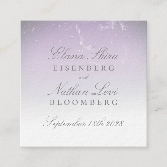 Planetarium Chuppah Wedding Details Website Card (Front)