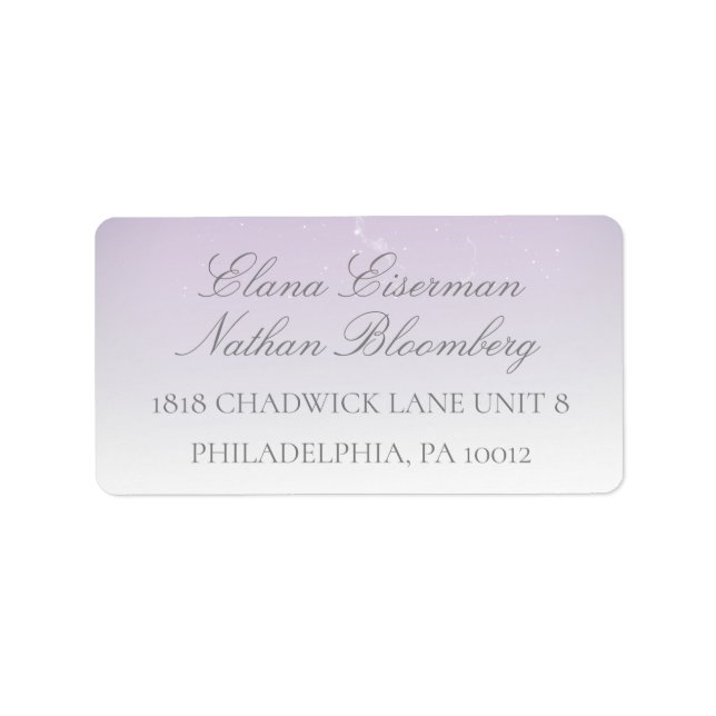 Planetarium Chuppah Wedding RSVP Card Label (Front)