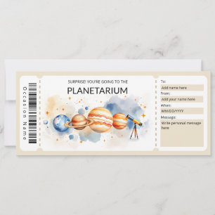 Planetarium Gift Certificate Template