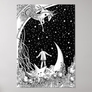 Planetarium shining in the sky poster