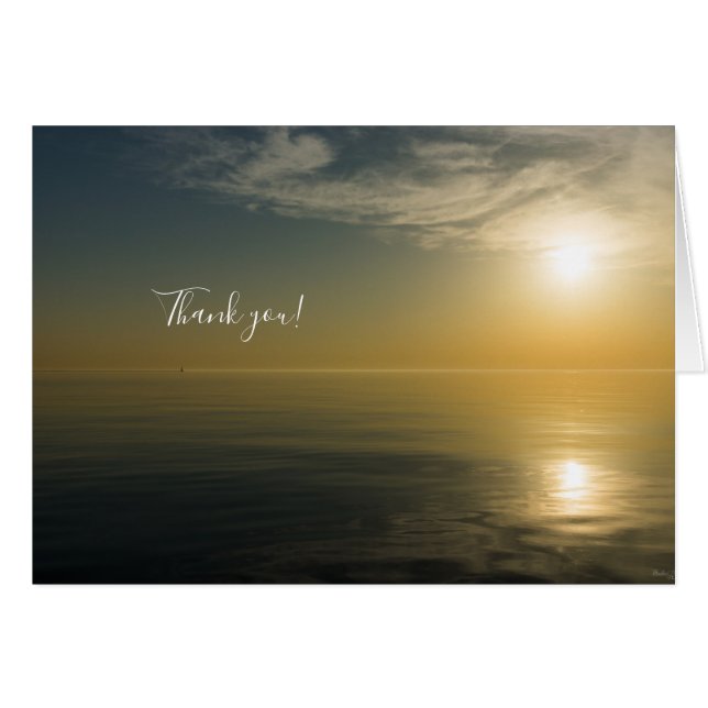 Planetarium Sunrise Thank You Card (Front Horizontal)