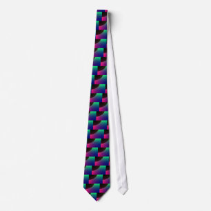 Planetary Aurora Patterned Tie