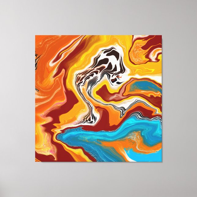 Planetary Bliss Fluid Digital Art   Canvas Print (Front)