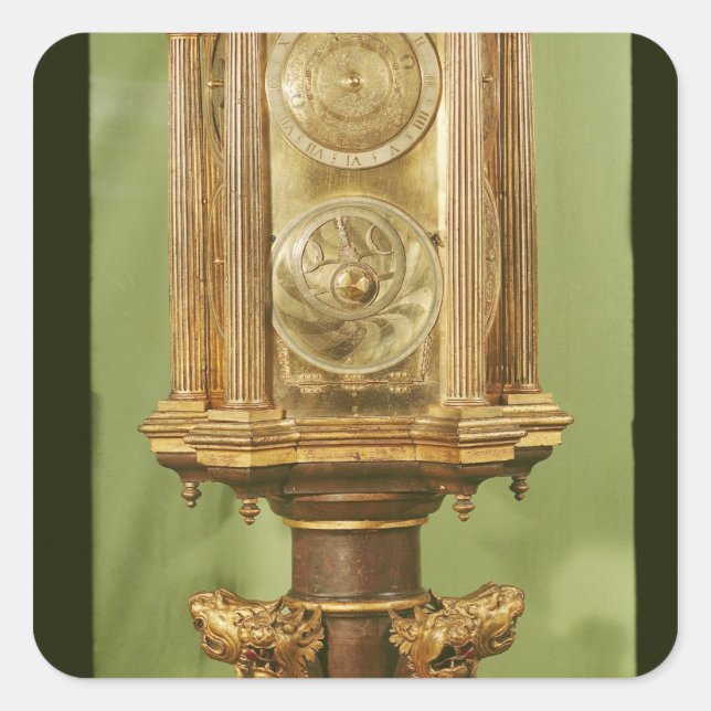 Planetary clock, completed in 1520 square sticker (Front)