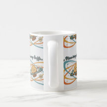 Planetary Coffee Break Retro Space Pattern