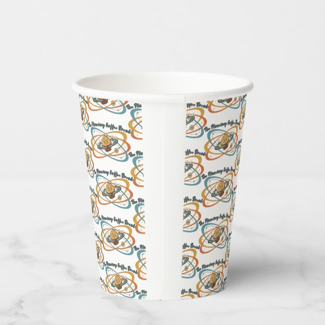 Planetary Coffee Break Retro Space Pattern Paper Cups (Right)