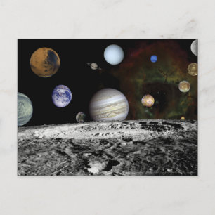 Planetary Montage Postcard
