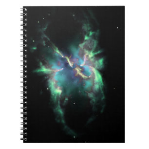 Planetary Nebula Mint Green Periwinkle Notebook
