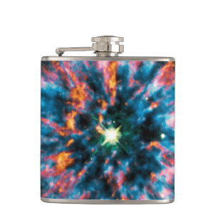 Planetary Nebula NGC 6751 Hubble Space Photo Hip Flask