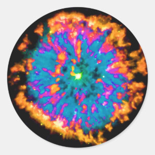 Planetary Nebula NGC 6751 Pop Art Psychedelic Classic Round Sticker