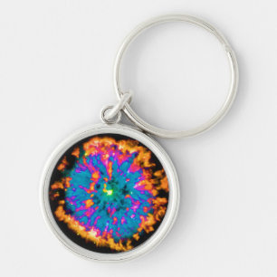 Planetary Nebula NGC 6751 Pop Art Psychedelic Key Ring