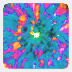 Planetary Nebula NGC 6751 Pop Art Psychedelic Square Sticker