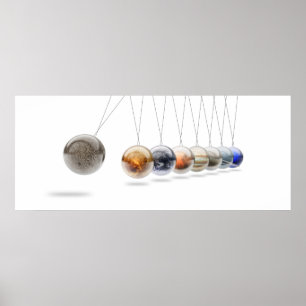 Planetary Newton's Cradle - Solar System Poster