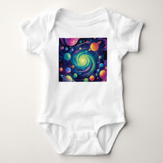 Planetary Spin  Baby Bodysuit (Front)