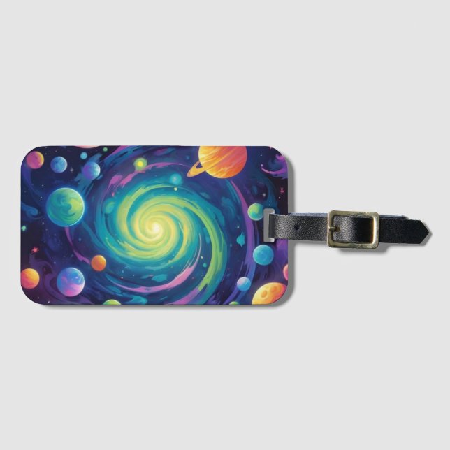 Planetary Spin Luggage Tag (Front Horizontal)