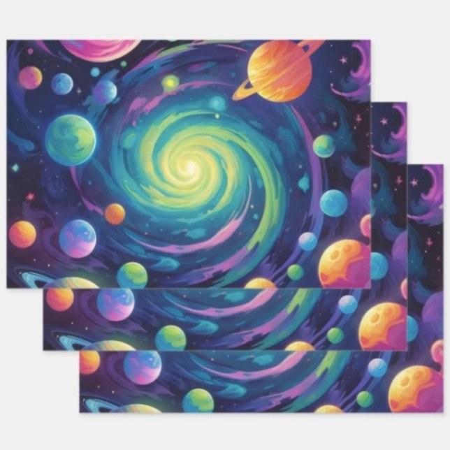 Planetary Spin  Wrapping Paper Sheet (Creator Uploaded)