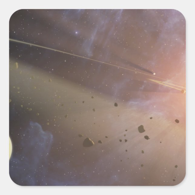 Planetary system Epsilon Eridani Square Sticker (Front)