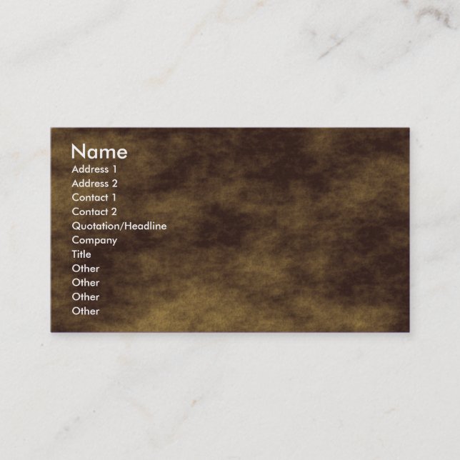 Planetary Terrain Business Card (Front)