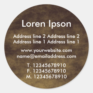 Planetary Terrain Business / Profile Classic Round Sticker