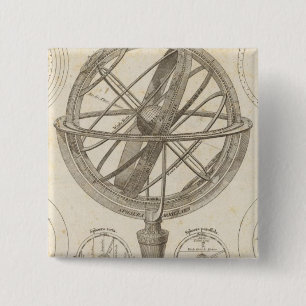 Planeten System 15 Cm Square Badge