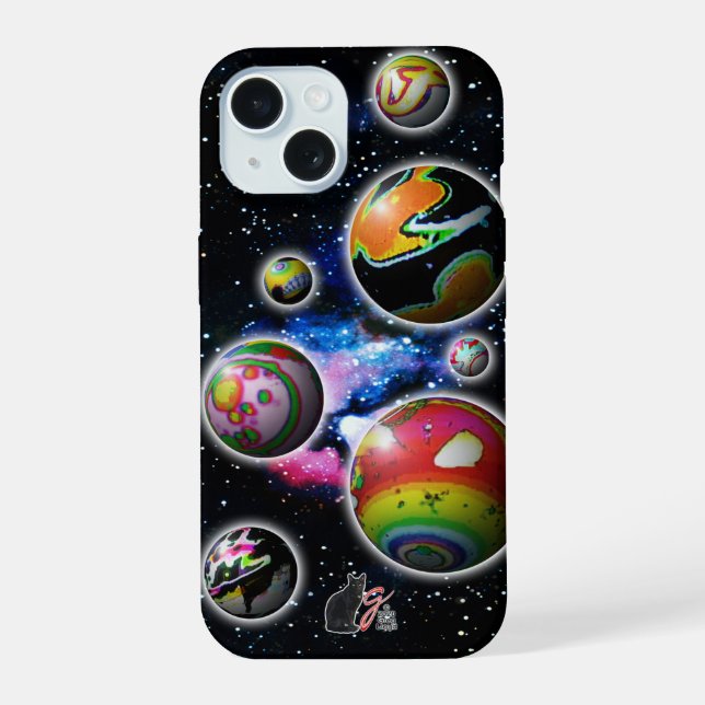 Planetoids iPhone 15 Case (Back)