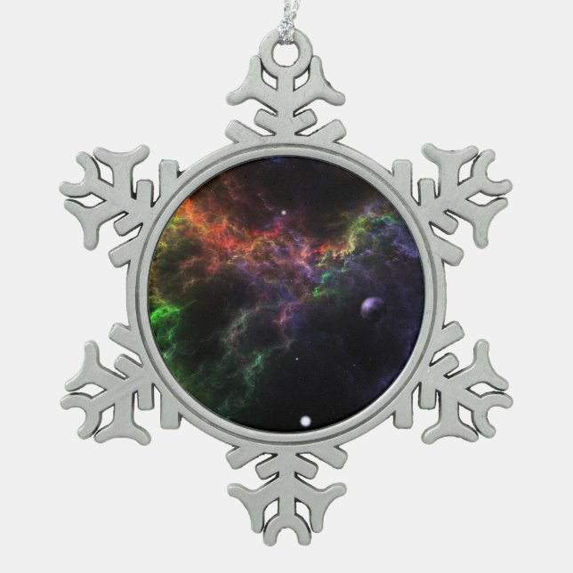 Planetoids - Nebula Cluster Snowflake Ornament (Front)