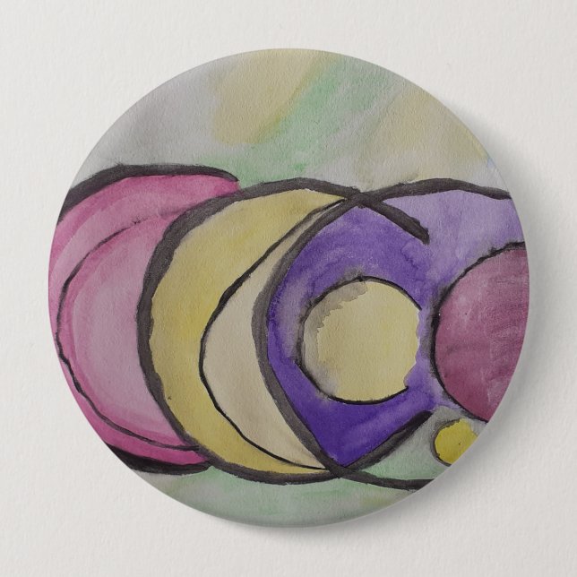 Planets Abstract Art Badge (Front)