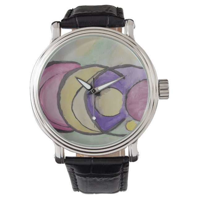 Planets Abstract Art Watch (Front)