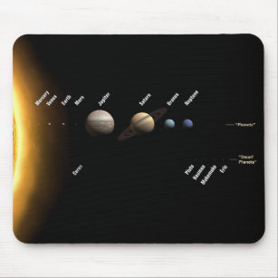 Planets and Dwarf planets Space NASA Mouse Mat