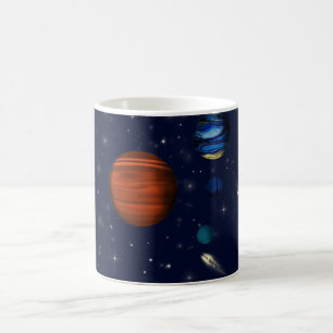 Planets and galaxies in space cosmos coffee mug