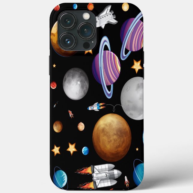 Planets and Rocket ships  Case-Mate iPhone Case (Back)